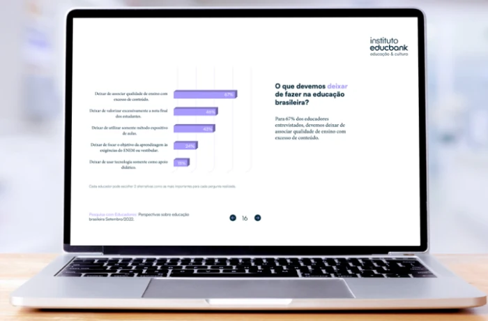 Laptop com resultados de pesquisa na tela.